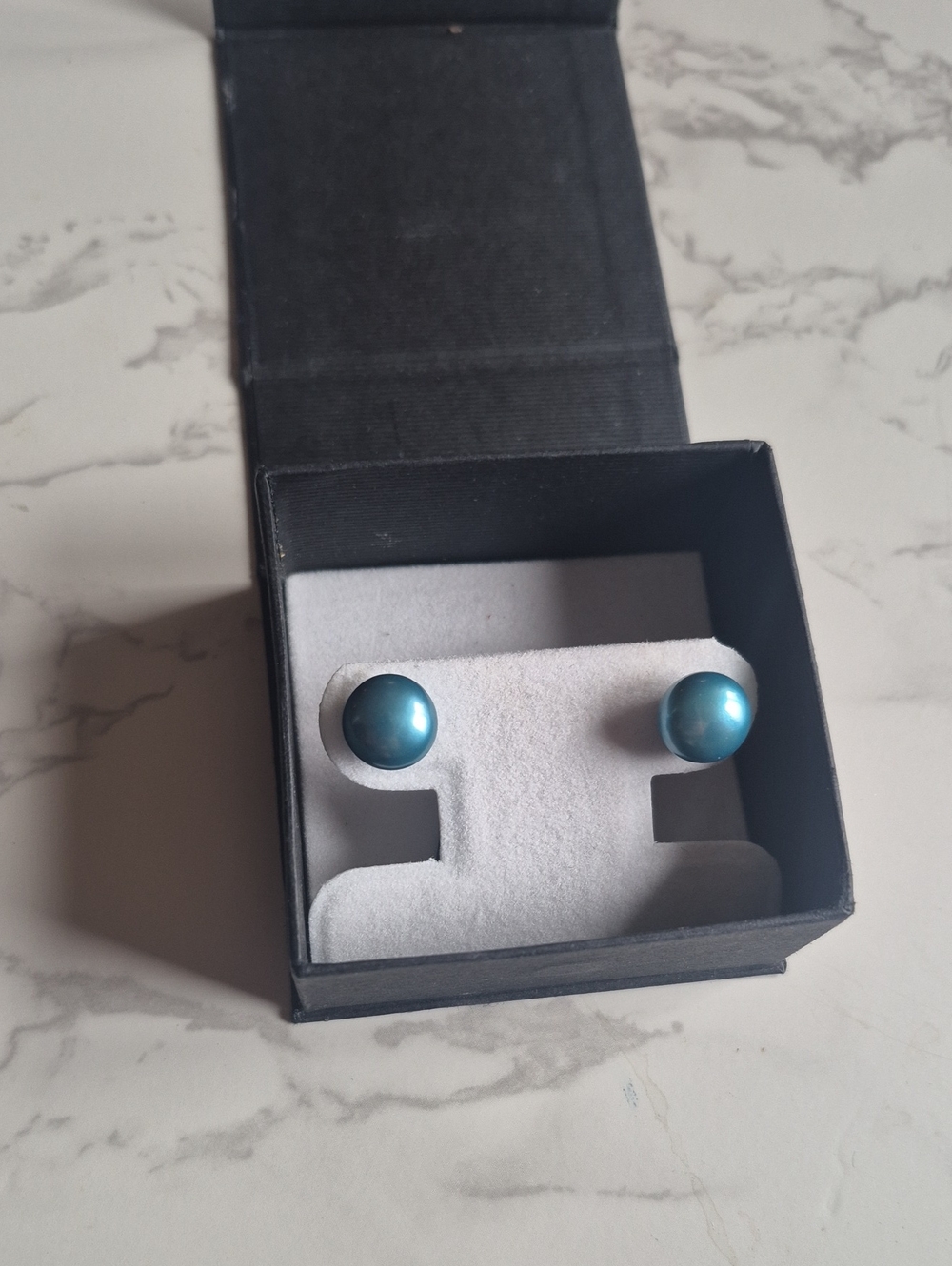 Honora Teal Pearl Stud Earrings for Women - Polished Teal Finish